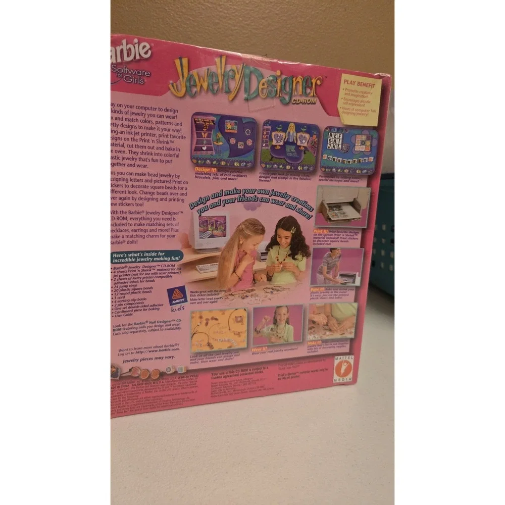 Vintage Retro Toys Barbie Jewelry Designer CD-ROM Set 1998 Sealed New Deadstock